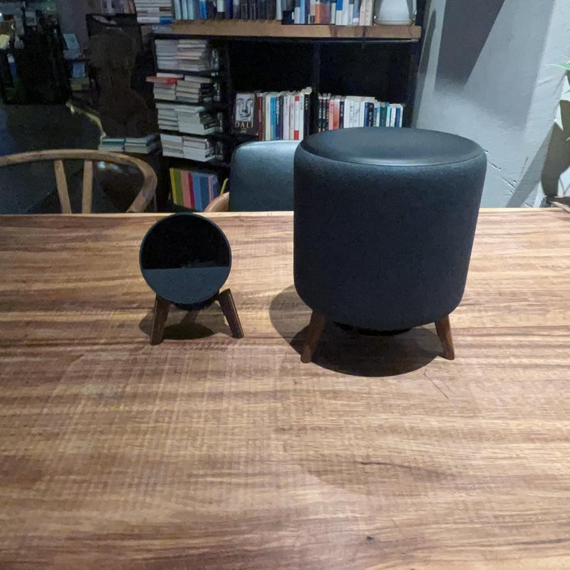 Alloery Subwoofer and Speaker Deaktop Stand,Surround Sound Speaker Stand Mount Holder Compatible with Echo Sub,Echo Studio and Homepod Gen 1 and Gen 2(Walnut) - Image 4