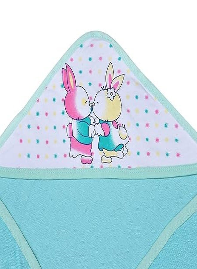 Little Fish Baby's Hooded Soft Fleece Bath Towel Wrapper (Green) - Image 3