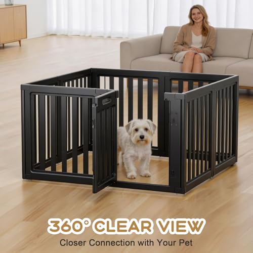 LoveTail Dog Playpen, Clear Dog Pen, Dog Pen Indoor, Easy to Install and Remove Dog Play Pen, Puppy Playpen Suitable for Dogs, Cats,Dog Playpen Indoor (White, 23.6 inch Height, 12 Panels) - Image 5