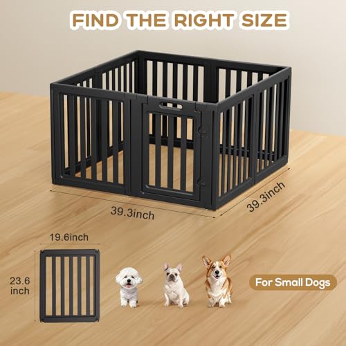 LoveTail Dog Playpen, Clear Dog Pen, Dog Pen Indoor, Easy to Install and Remove Dog Play Pen, Puppy Playpen Suitable for Dogs, Cats,Dog Playpen Indoor (White, 23.6 inch Height, 12 Panels) - Image 3