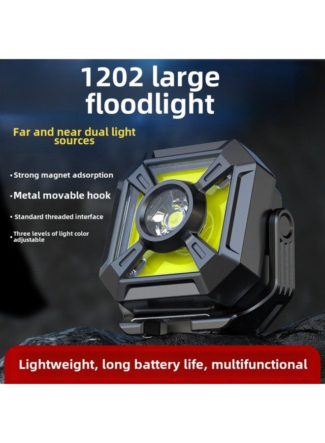 Loquat Outdoor Strong Light Work Light Camping Light Keychain Light Portable Flashlight Rechargeable Magnetic Car Maintenance Light-Color:5147 Orange Color Box Packaging - Image 3