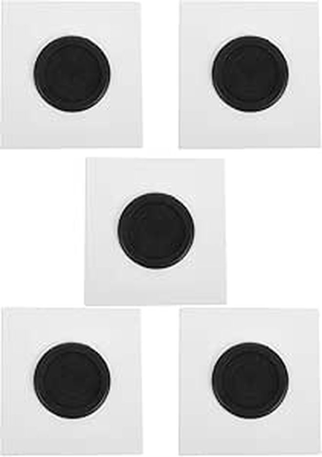 5pcs White Blank Wall Outlet Plates Rubber Grommet Cable Entry Home Office - Image 1