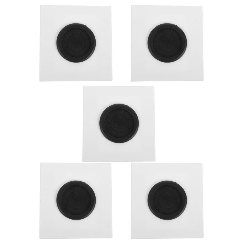5pcs White Blank Wall Outlet Plates Rubber Grommet Cable Entry Home Office - Image 2