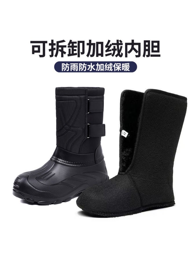 Snow Boots, Large Size Warm Boots, Waterproof And Non-slip Cotton Shoes, One-piece Drop-shipping Boots, Plus Velvet Comfortable Cotton Boots