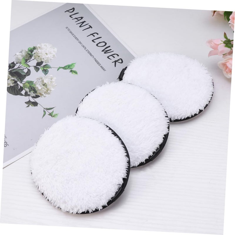 Reusable Microfiber Makeup Remover Towel Pads 3pcs Soft Washable White Oval For All Skin Types - Image 5