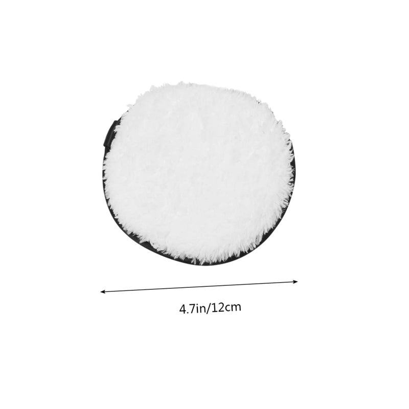 Reusable Microfiber Makeup Remover Towel Pads 3pcs Soft Washable White Oval For All Skin Types - Image 3