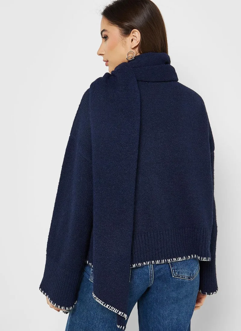 فورث اند ريكلس Round Neck Knitted Sweater