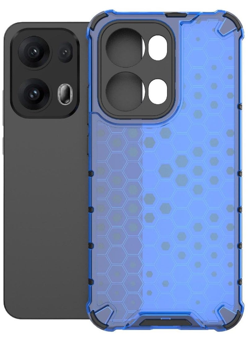 Generic Case Cover Honeycomb Case Shockproof Camera Protection Cover Compatible with Oppo Reno 13 5G (Blue)  - Image 2