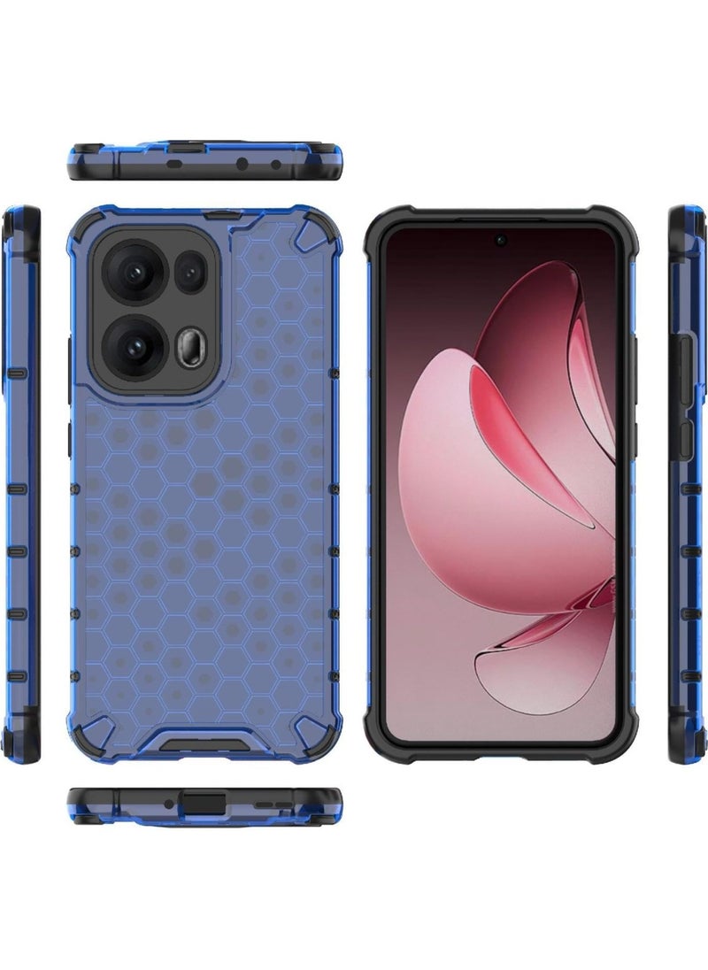 Generic Case Cover Honeycomb Case Shockproof Camera Protection Cover Compatible with Oppo Reno 13 5G (Blue)  - Image 3