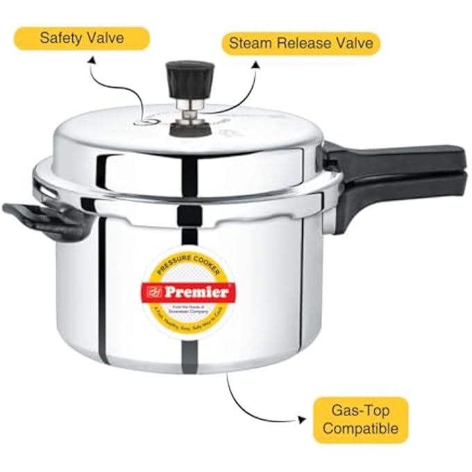 Premier Netraa Aluminium Pressure Cooker  3 Liter - Image 2