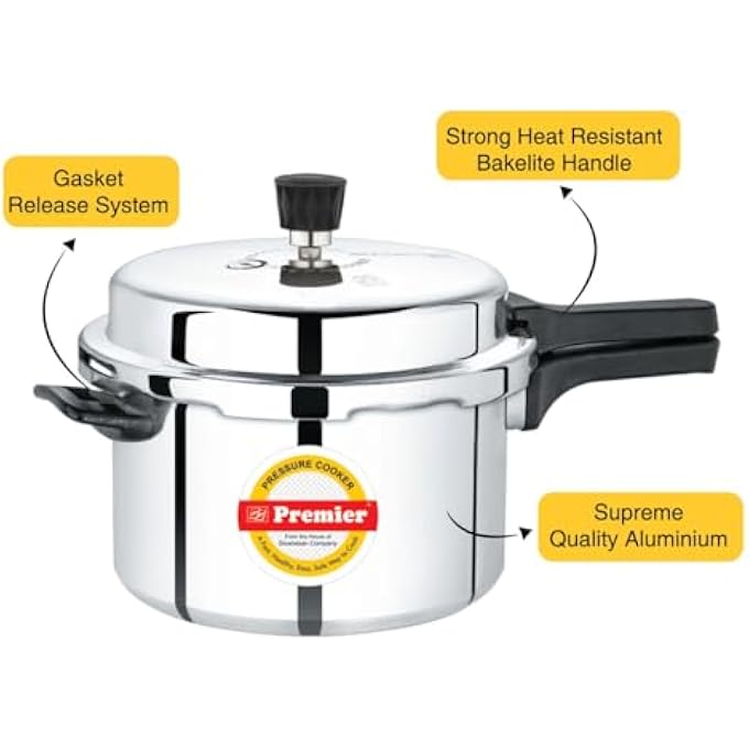 Premier Netraa Aluminium Pressure Cooker  3 Liter - Image 3