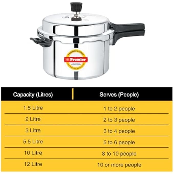 Premier Netraa Aluminium Pressure Cooker  3 Liter - Image 5