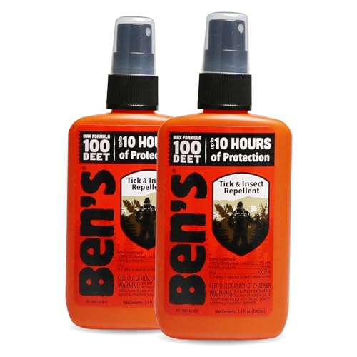 Ben's 100 Tick & Insect Repellent - Alcohol-Free DEET Insect Repellent Pump Spray - Offers 10 Hours of Protection for Adults & Children -3.4 Fl Oz (2 Pack) - Image 1