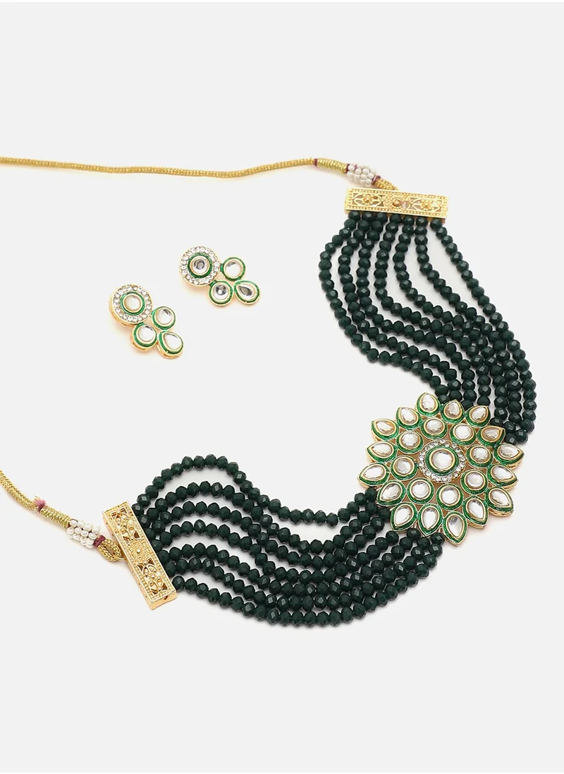 SOHI Beads Kundan Jewellery Set