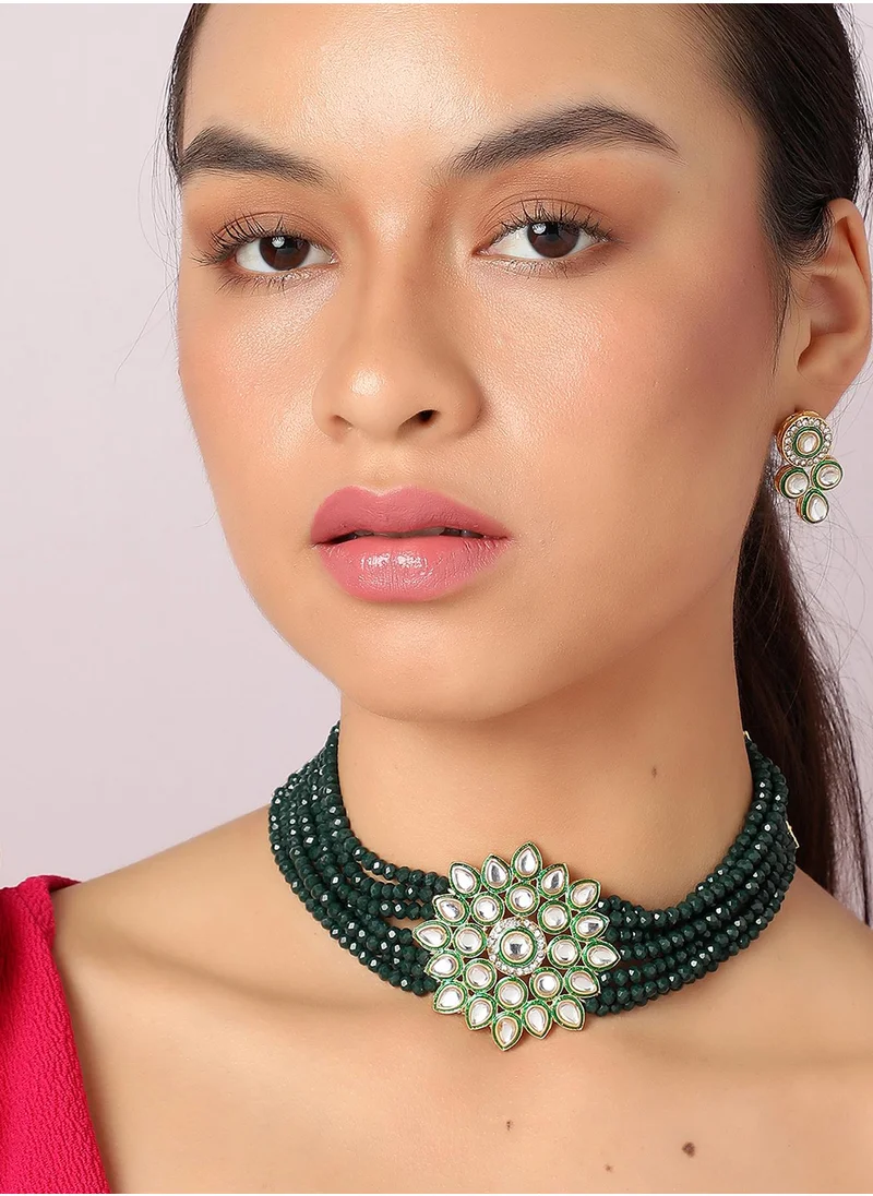 SOHI Beads Kundan Jewellery Set