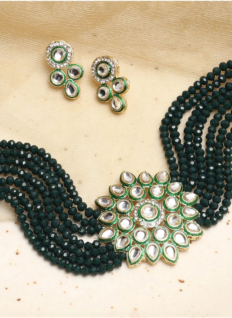 SOHI Beads Kundan Jewellery Set