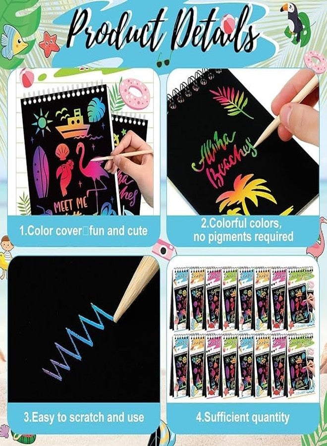 CREDLY Rainbow Scratch Paper Note, DIY Art Book with Wooden Stylus Scratching Tool for Kids, Girls, Boys Birthday Gifts(11x8.5 inch)(8 Pages) - Image 3