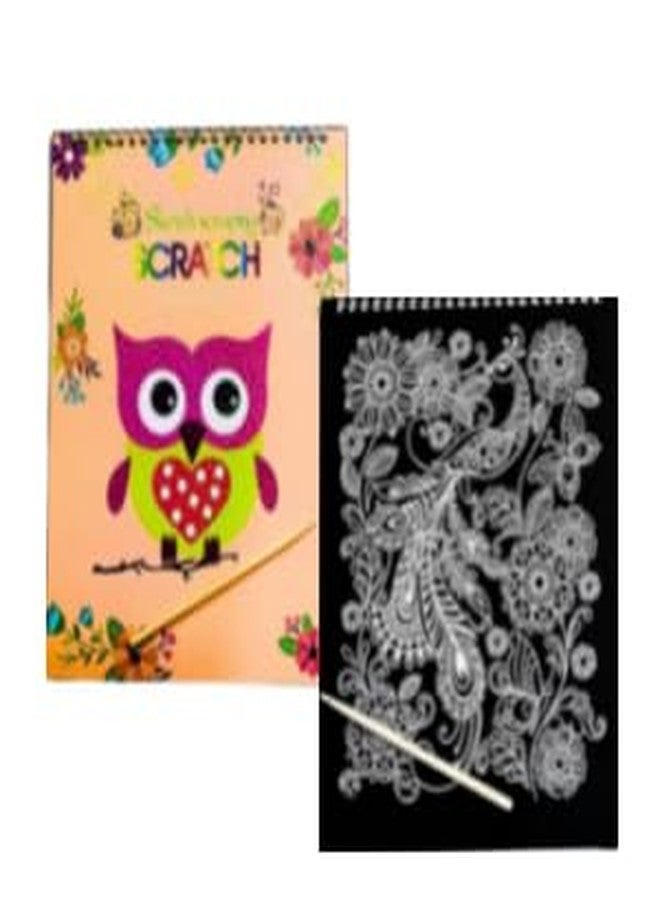 CREDLY Rainbow Scratch Paper Note, DIY Art Book with Wooden Stylus Scratching Tool for Kids, Girls, Boys Birthday Gifts(11x8.5 inch)(8 Pages) - Image 1