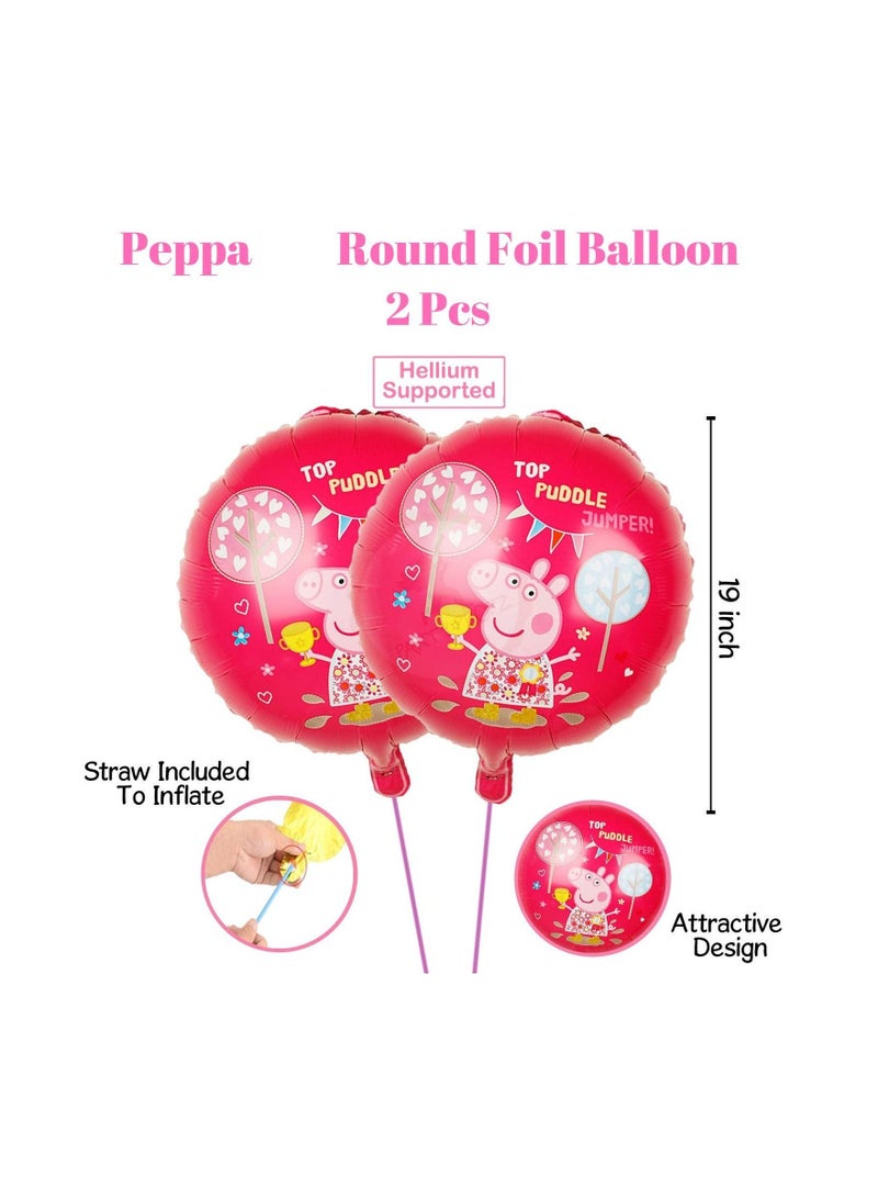 هايلاند 5 قطع بالون من رقائق البيبا لتزيين أعياد الميلاد بموضوع بيبا - Image 3