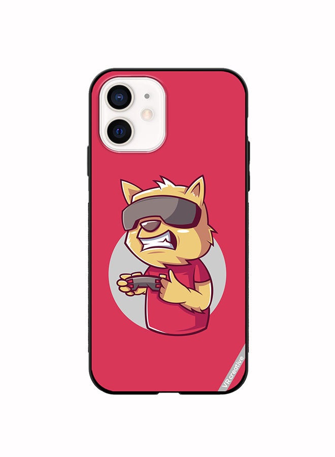 VR CREATIVE Protective Case Cover For Apple iPhone 12 mini Gamer Cat Design Multicolour - Image 1
