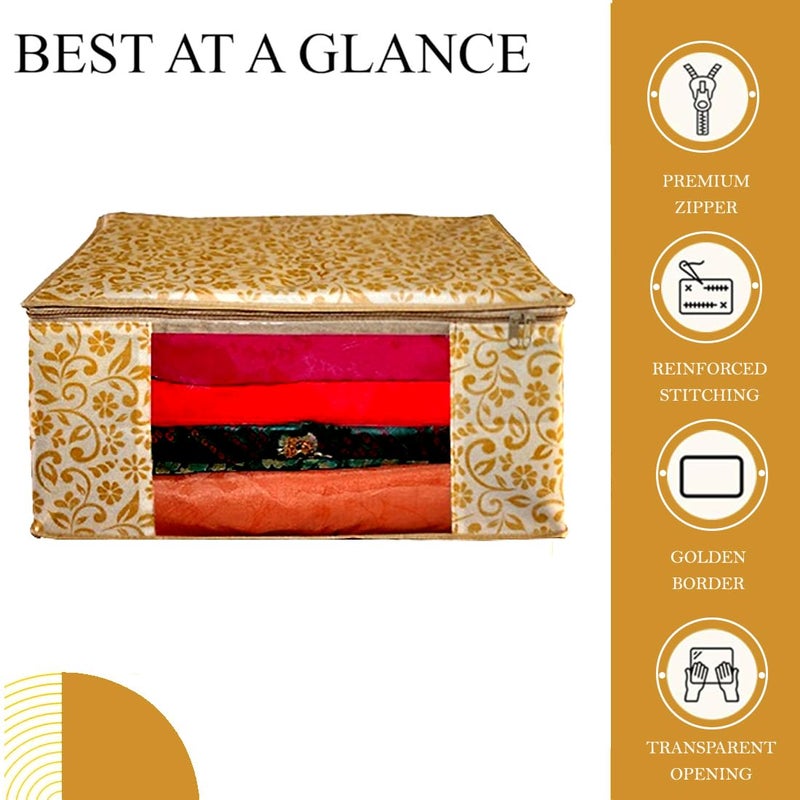 SHAPING FABRIC Non-Woven Garment Cover with Transparent Window & Double Metal Zipper - Dustproof Storage Bag for Sarees, Suits, Jackets, and Shirts - Image 4