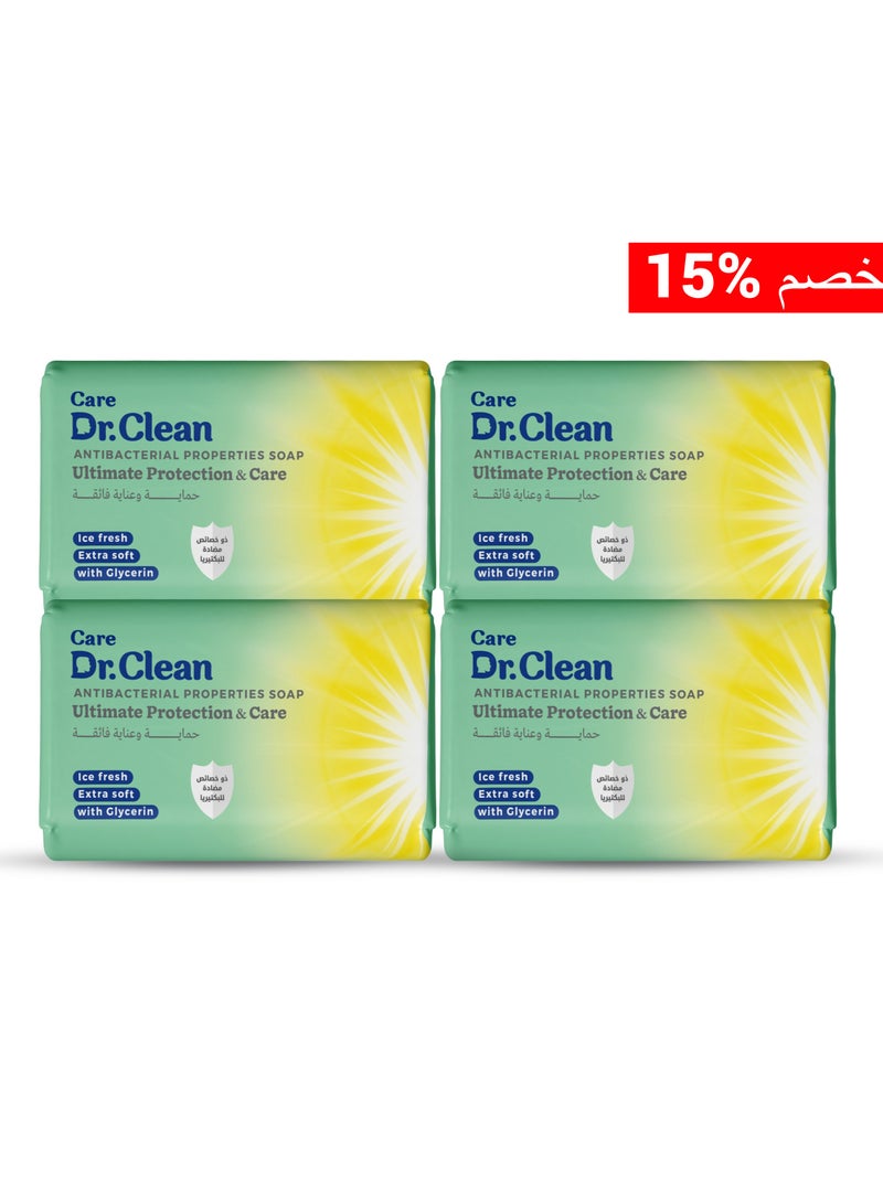 Dr. Clean Anti Bacterial Properties Soap Multicolor Bundle 120G - Pack of 4 