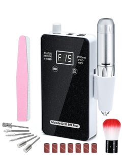 Professional Nail Drill Set for Acrylic Nails, 30000rpm Electric Nail Efile Drill Machine Kit, Acrylic Manicure Pedicure Tools with Nail Drill Bits for Beginners and Salon Use, Black