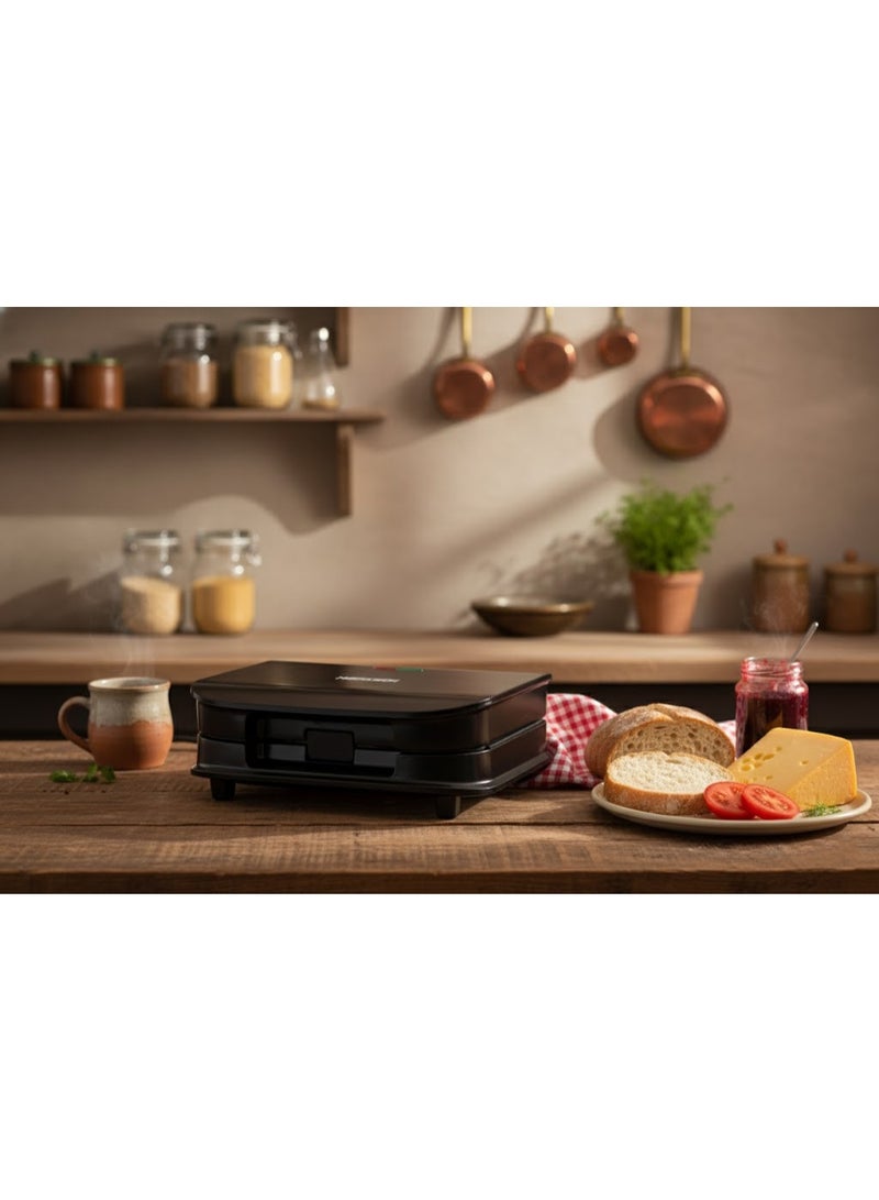 Mediatech Grillito Sandwich Maker, 750 W , Black - MT-SM209 - Image 5