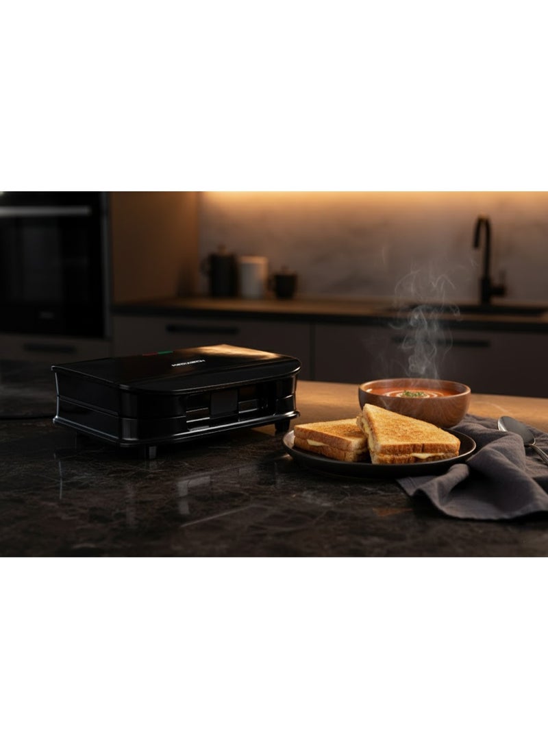 Mediatech Grillito Sandwich Maker, 750 W , Black - MT-SM209 - Image 3