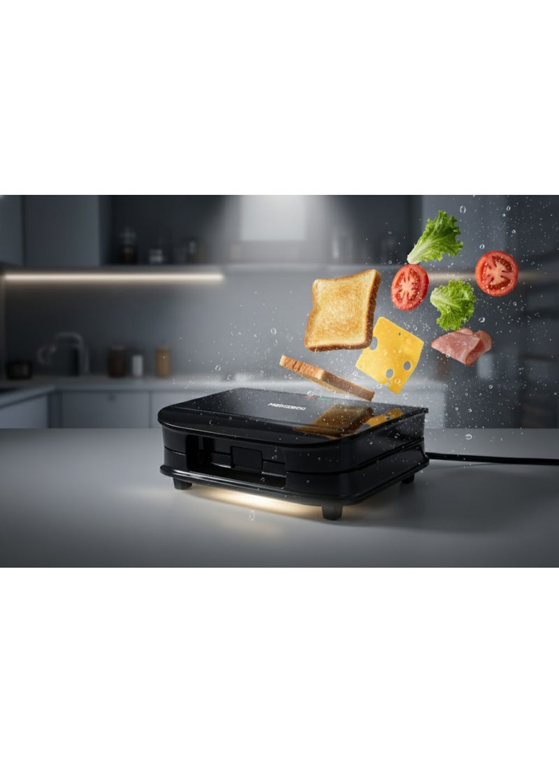 Mediatech Grillito Sandwich Maker, 750 W , Black - MT-SM209 - Image 4