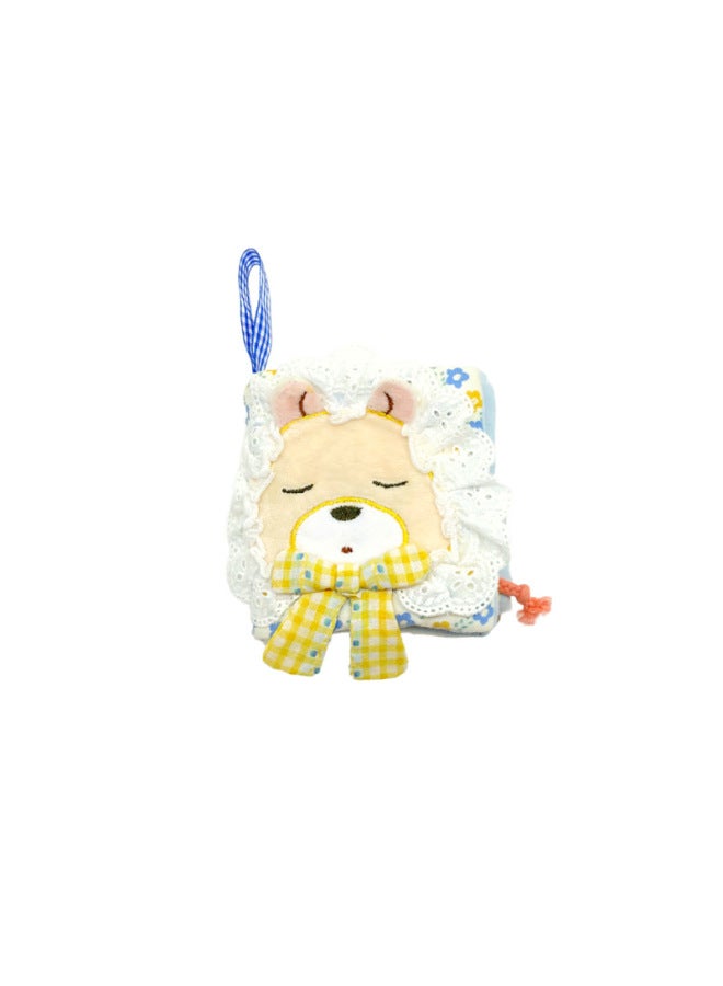 Baby Animal Hand Doll Cloth Book Early Education Enlightenment Three-dimensional Cloth Book Baby Soothing Toy Cartoon Naughty Muppet Cloth Book-Color:Little Bear Good Night  - Image 1