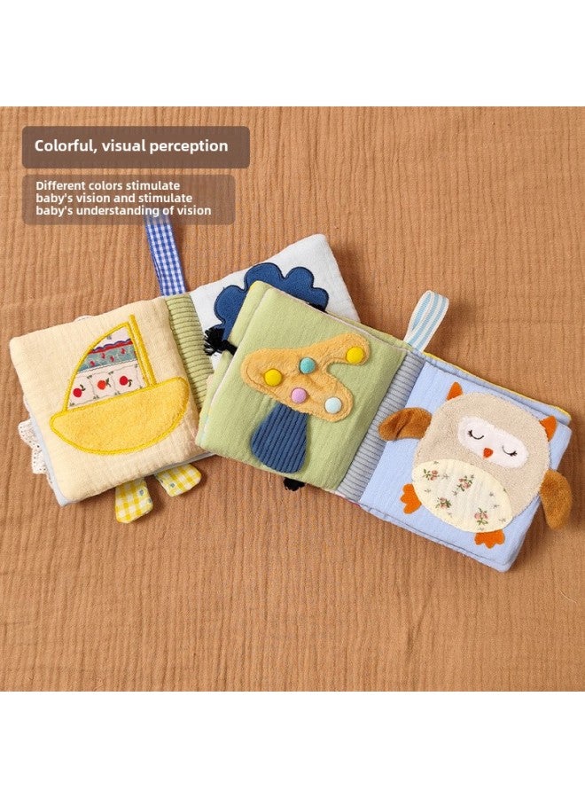 Baby Animal Hand Doll Cloth Book Early Education Enlightenment Three-dimensional Cloth Book Baby Soothing Toy Cartoon Naughty Muppet Cloth Book-Color:Little Bear Good Night  - Image 3