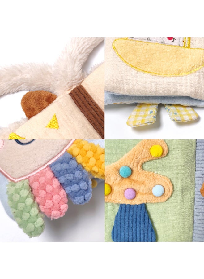 Baby Animal Hand Doll Cloth Book Early Education Enlightenment Three-dimensional Cloth Book Baby Soothing Toy Cartoon Naughty Muppet Cloth Book-Color:Little Bear Good Night  - Image 4