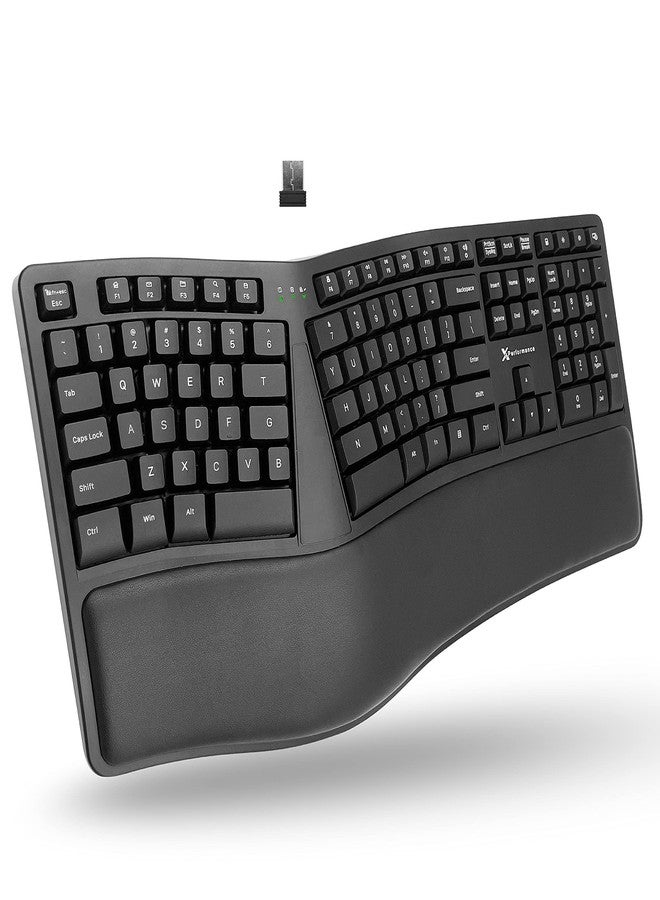 X9 Performance Wireless Ergonomic Keyboard | Split Keyboard with Wrist Rest (Type Naturally and Comfortably Longer) 110 Key Ergo Keyboard Wireless for Laptop, Desktop PC, Surface, Chromebook, Notebook - Image 1