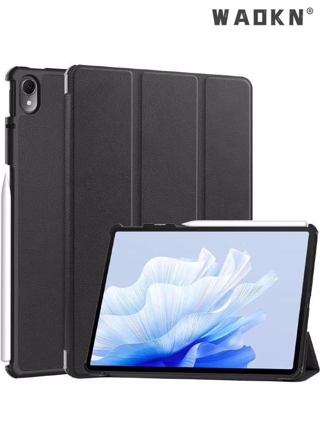 vesus For Huawei Matepad Air 11.5 inch Case, Tri-Fold Smart Tablet Case, Multi- Viewing Angles Stand Hard Shell Folio Case Cover with Auto Wake Sleep for Huawei Matepad Air 2023 Black - Image 1