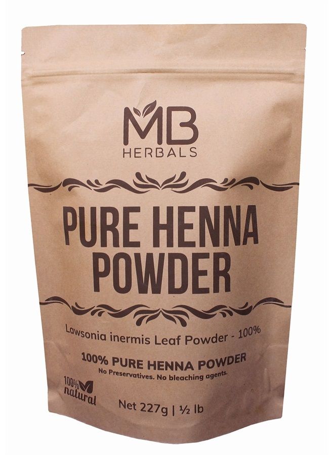 MB Herbals 100% Natural & Pure Henna Powder 454 Gram | 16 oz / 1.00 LB | For Natural Orange-Red Hair Color | Triple Sifted | Raw | Non-Radiated |100% Pure Rajasthan Henna from Marwar region - Image 3