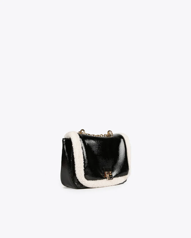 Lola Casademunt Crossbody bag with faux shearling details