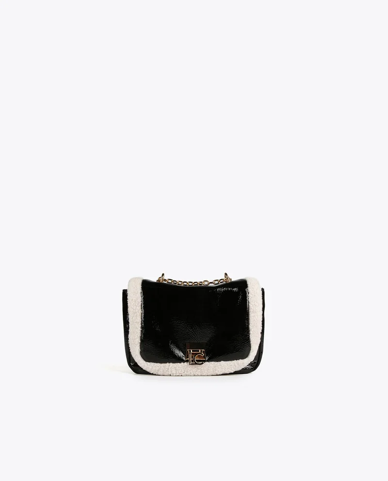 Lola Casademunt Crossbody bag with faux shearling details