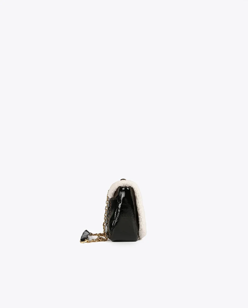 Lola Casademunt Crossbody bag with faux shearling details