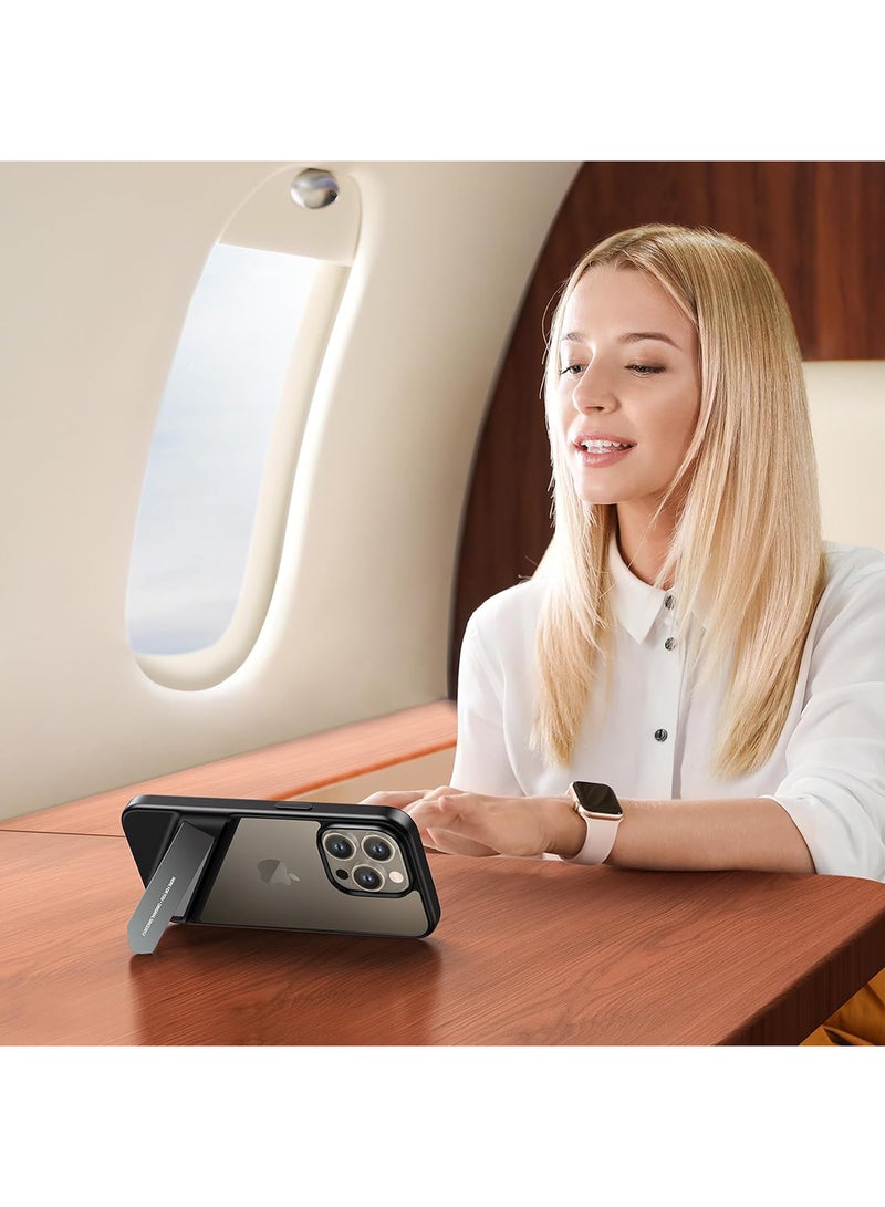 يو جرين حافظة بمسند لآيفون 15 برو ماكس 6.7 بوصة بمسند معدني رفيع للغاية ومضاد للأصفر ومقاوم للاهتراء ومقاوم للسقوط ومضاد للخدش ولوحة خلفية من الأكريليك حماية شاملة لآيفون 15 برو ماكس - Image 3