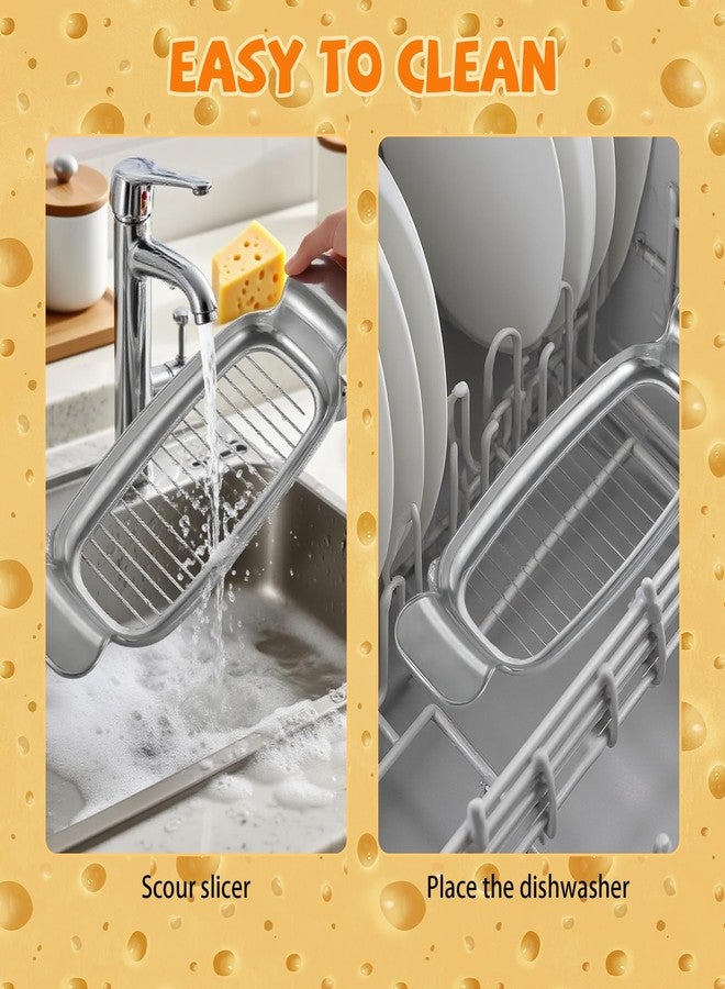 ADULLPONY Cheese and Butter Slicer Cutter Cheese Slicers for Block Cheese Butter Slicer Cutter Butter Slicer Container Butter Cutter for Butter Squares Stainless Steel Cheese Cutter - Image 4