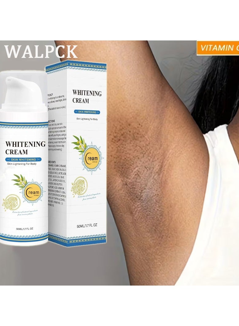 Walpck كريم البشرة الحميمة - كريم تصحيح البقع الداكنة - كريم تحت الإبط للإبط، الرقبة، الركب، المرفقين، الفخذين الداخليين، الأجزاء الخاصة - مص formulated مع حمض الهيالورونيك، النياسيناميد وسانتيلا - Image 1
