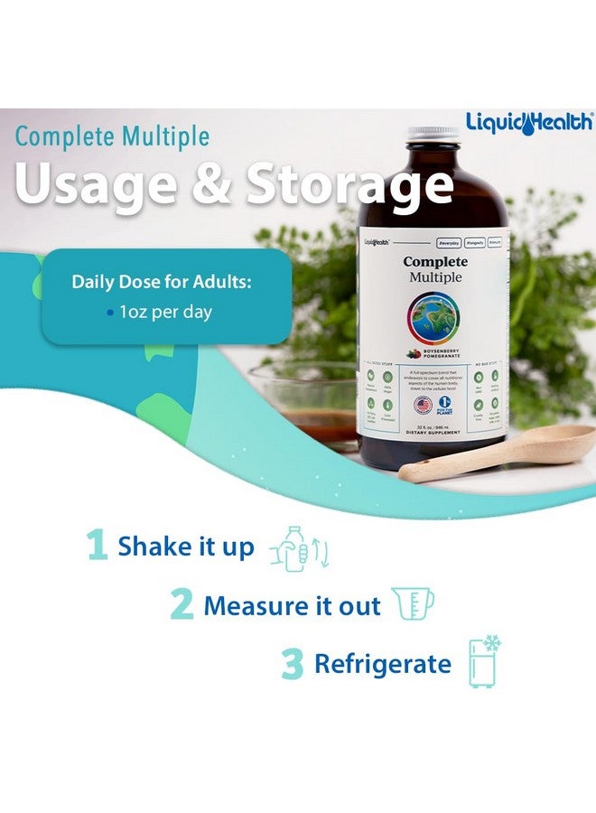 ليكويد هيلث LIQUIDHEALTH، فيتامينات متعددة سائلة كاملة للبالغين - فيتامينات ومعادن ومغذيات أساسية، تدعم المناعة، صحة الأمعاء، طاقة، وتزيل السموم - صنع في الولايات المتحدة الأمريكية، نباتي، غير معدل وراثيًا، خالي من السكر (32 أونصة) - Image 4