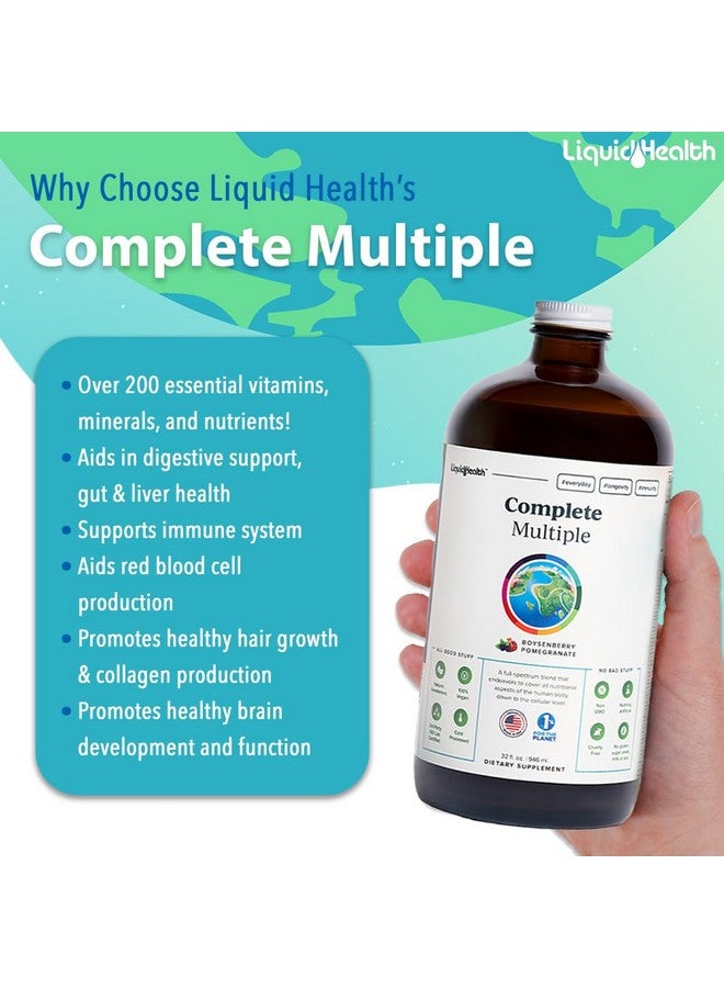 ليكويد هيلث LIQUIDHEALTH، فيتامينات متعددة سائلة كاملة للبالغين - فيتامينات ومعادن ومغذيات أساسية، تدعم المناعة، صحة الأمعاء، طاقة، وتزيل السموم - صنع في الولايات المتحدة الأمريكية، نباتي، غير معدل وراثيًا، خالي من السكر (32 أونصة) - Image 3