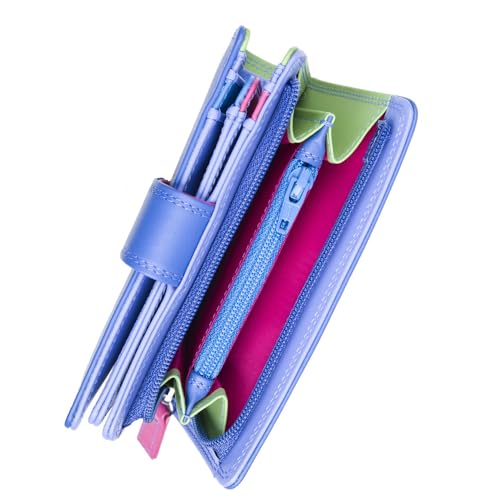 mywalit Medium Snap Leather Wallet | 9 Card Slots | ID Window & Zip Coin Pocket | Blue | Stylish & Compact Accessory for Men & Women | Perfect for Everyday Use - Image 2