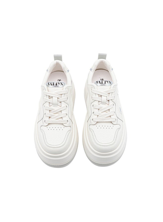 SAFIYA Saturday Platform Sneakers For Women, 2025 Spring/autumn Fashion, Elegant And Leg-lengthening, Minimalist Versatile White Shoes - Image 4