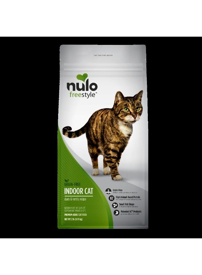 Nulo FreeStyle High-Protein Indoor Cat Duck & Lentils Recipe with Patented BC30 Probiotics Dry Cat Food 910gms - Image 1