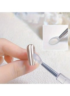 Goolsky 1 pc Nail Glitter Powder Silicone Pen, Reusable Nail Applicator Brush With Cover, Manicure DIY Tools For Easy & Precise Application  - Image 1