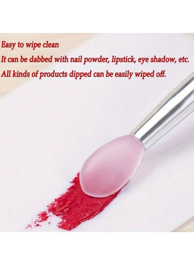 Goolsky 1 pc Nail Glitter Powder Silicone Pen, Reusable Nail Applicator Brush With Cover, Manicure DIY Tools For Easy & Precise Application - Image 4