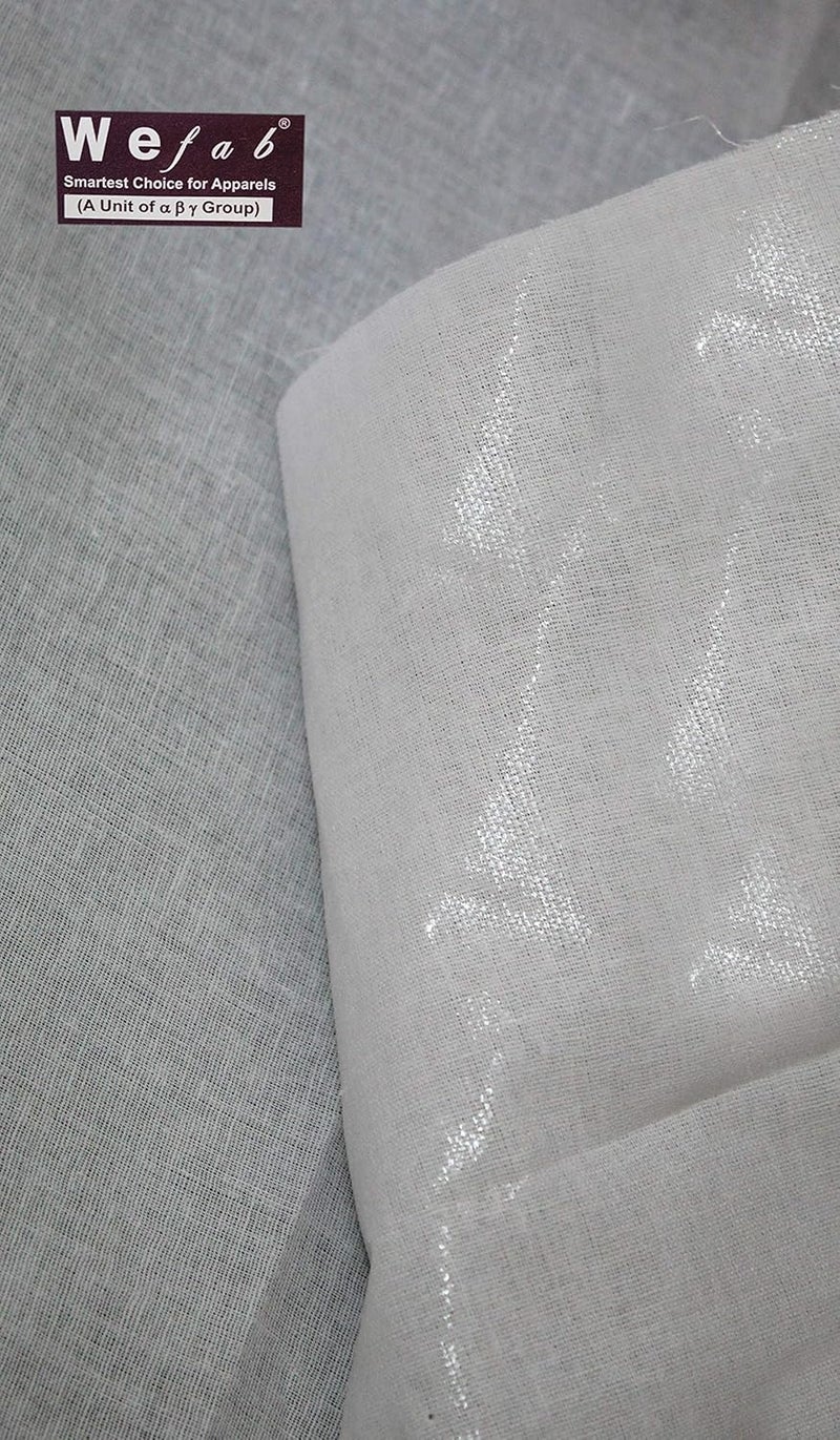 Wefab Iron On Fusible Interlining Interfacing Soft Finish 100 Cotton150 GSM Fabric Width 120cm Buckram Pasting Bags Garments Hats Pouches Curtains Garments Tailoring Boutique Fabric 4 Meter